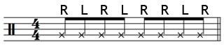 Single Strokes & Paradiddle